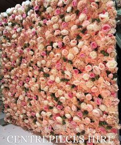 Plush Pink, White & Green Floral Backdrop 8X8ft